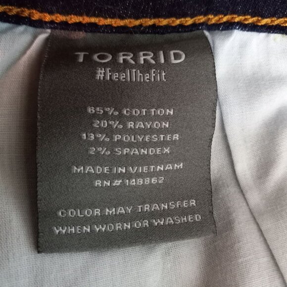 Torrid Size 24T Jegging Womens Super Soft Dark Wash Denim Blue Stretch - Picture 9 of 11